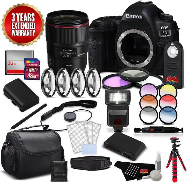Main image of Canon EOS 5D Mark IV DSLR Camera International Version (Body Only) + Canon EF 35mm f/1.4L II USM Lens Combo