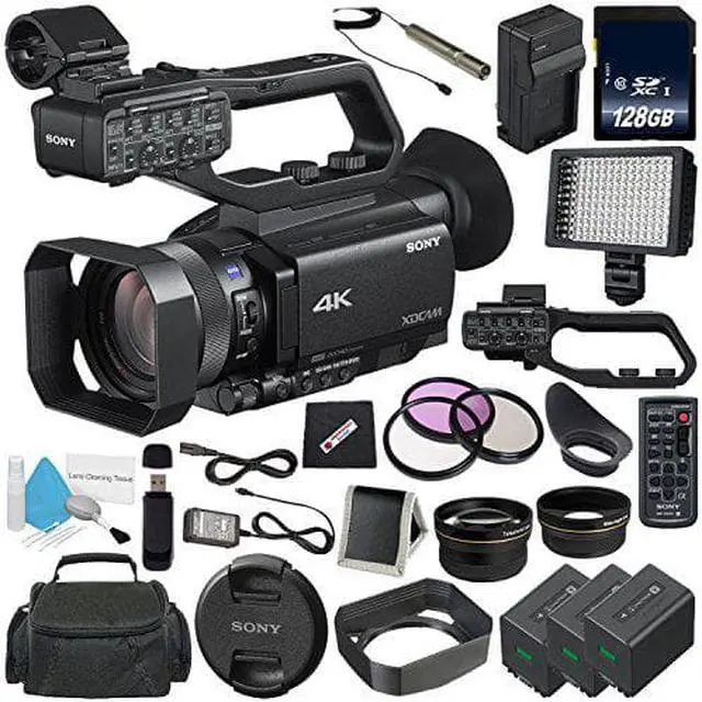 Alt view image 2 of 4 - Sony PXW-Z90V 4K HDR XDCAM with Fast Hybrid AF + NP-FV70 Replacement Lithium Ion Battery + External Rapid Charger + 128GB SDXC Class 10 Memory Card + 62mm 3 Piece Filter Kit Bundle