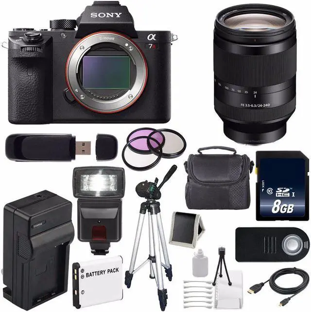 Main image of Sony Alpha a7R II Mirrorless Digital Camera (International Model) + Sony FE 24-240mm f/3.5-6.3 OSS Lens + 72mm 3 Piece F
