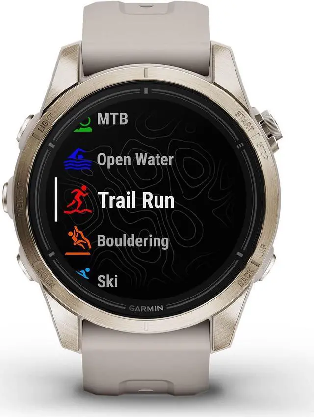 Alt view image 2 of 3 - Garmin epix Pro (Gen 2) – Sapphire Edition, Soft Gold with Light Sand Band, 42mm | Smart Watch 010-02802-10