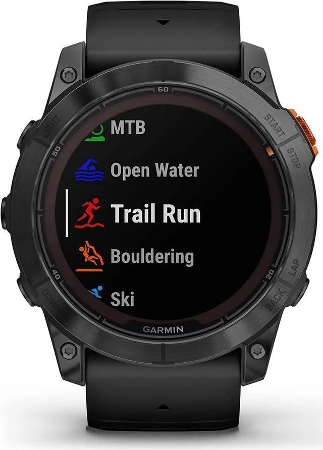 Alt view image 3 of 4 - Garmin fenix 7X Pro Solar, Glass, Slate Gray Steel, Black with Accessories