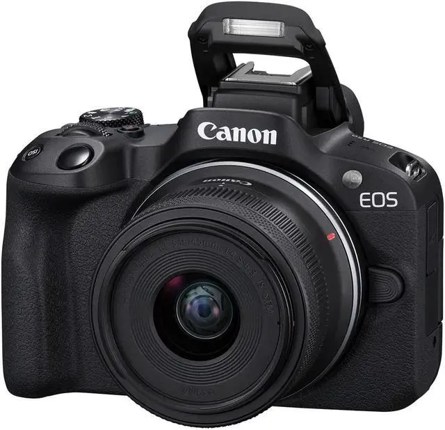 Alt view image 4 of 4 - Canon EOS R50 Mirrorless Camera with 18-45mm and 55-210mm Lenses+ 64GB Card + Bag + Charger + More