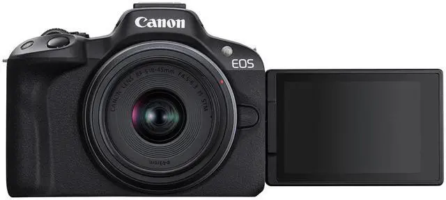 Alt view image 10 of 20 - Canon EOS R50 Mirrorless Camera with 18-45mm and 55-210mm Lenses (Black)