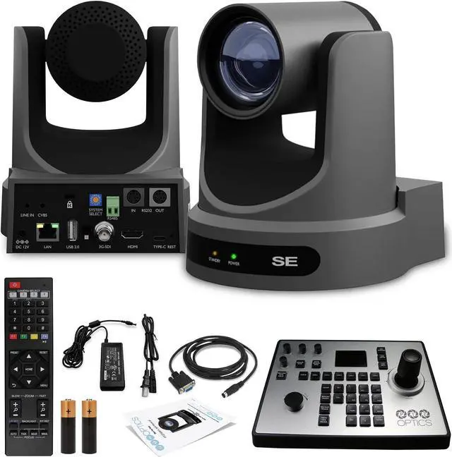 Main image of PTZOptics Move SE PTZ Camera with 30x Optical Zoom (PT30X-SE-GY-G3) + PT-JOY-G4 Controller