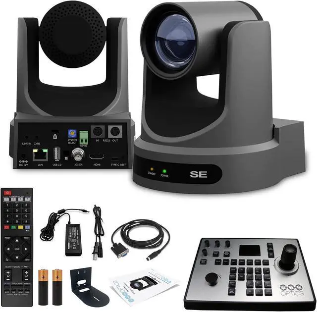 Main image of PTZOptics Move SE PTZ Camera with 12x Optical Zoom + PTZOptics PT-JOY-G4 Controller + Wall Mount