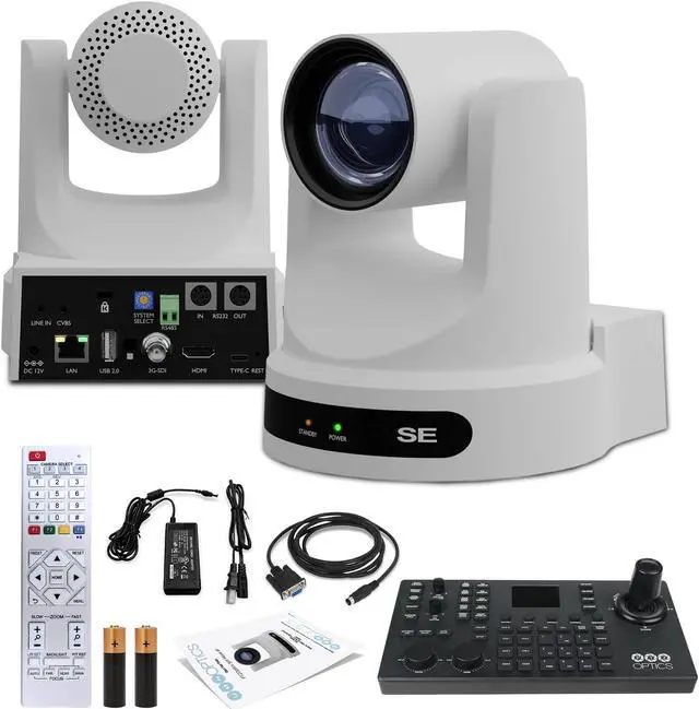 Main image of PTZOptics Move SE PTZ Camera with 20x Optical Zoom + SuperJoy PTZ Camera Joystick Controller