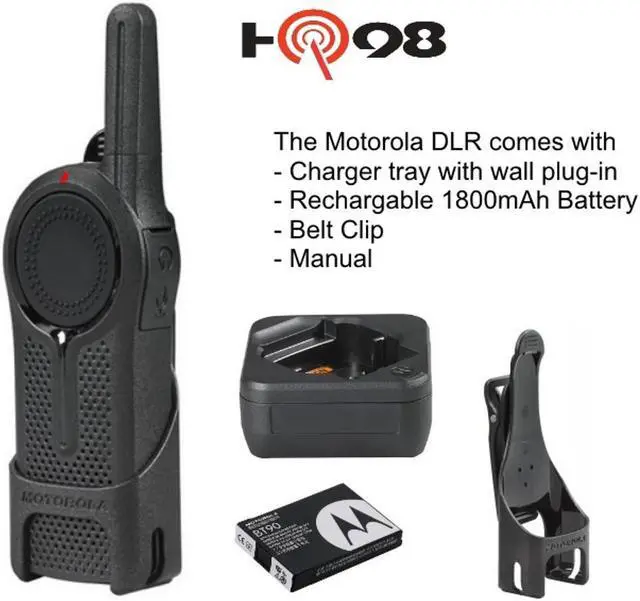 Alt view image 2 of 4 - 6 Pack of Motorola DLR1060 Walkie Talkie Radios by Motorola
