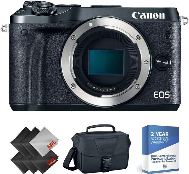 Alt view image 3 of 3 - Canon EOS M6 Mirrorless Digital Camera (Body Only, Black) + 2 Year Accidental Warranty
