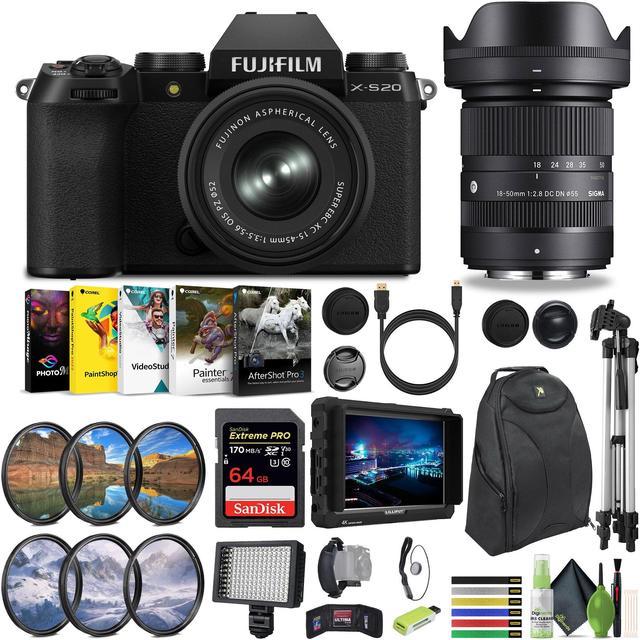Fujifilm X-S20 Mirrorless Digital Camera XC15-45mm Lens Kit Black