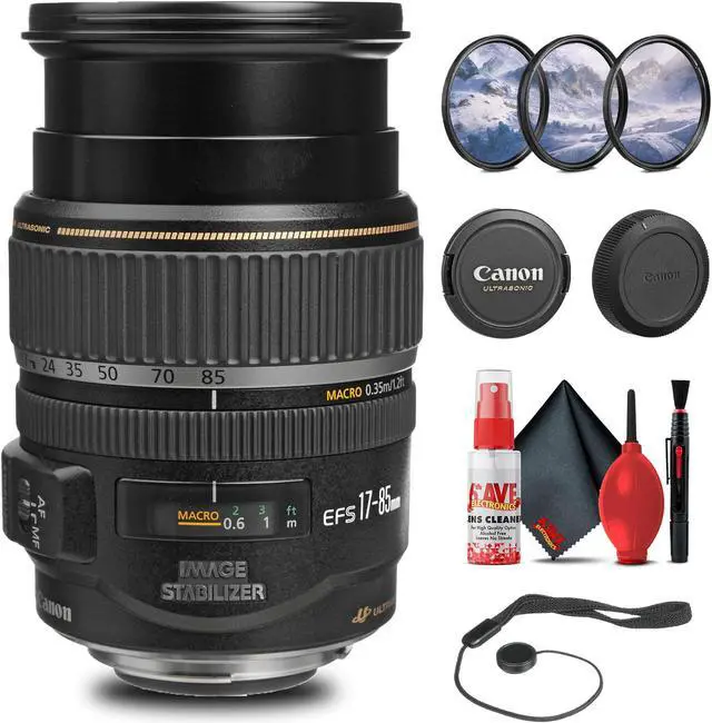 Main image of Canon EF-S 17-85mm f/4-5.6 IS USM Lens with Filter kit + Cleaning Kit + More