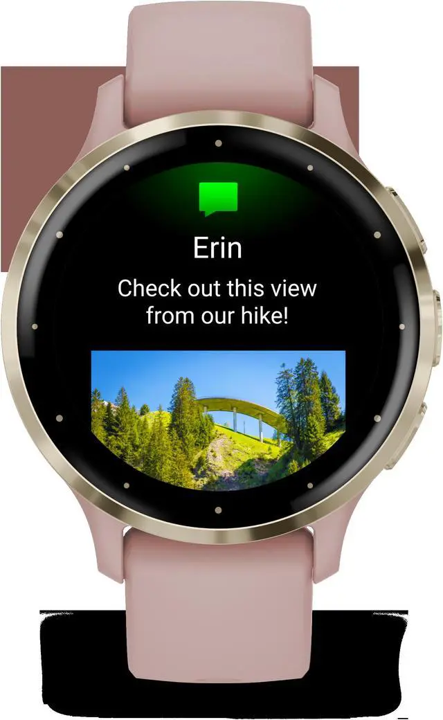 Alt view image 2 of 3 - Garmin Venu 3S Advanced Fitness & Health Tracker Smart Watch - Dust Rose Case