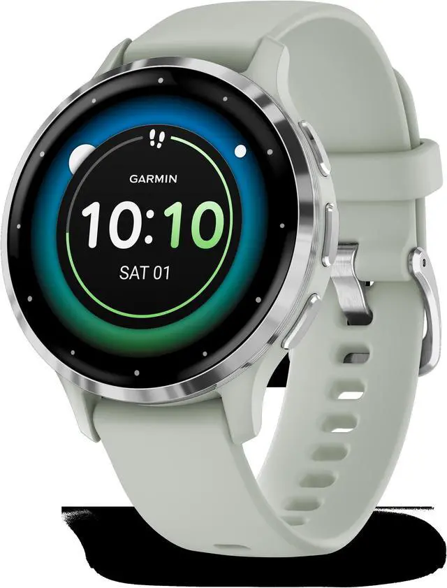 Alt view image 2 of 4 - Garmin Venu 3S Advanced Fitness And Health Tracker Smart Watch - Sage Gray Case
