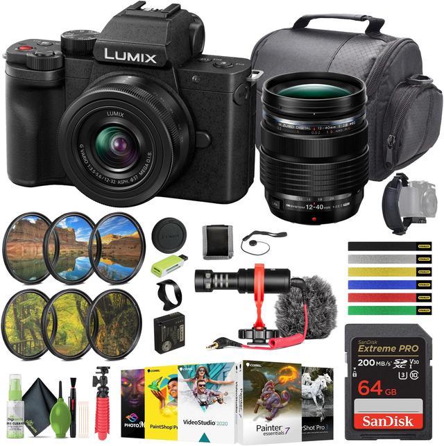  Panasonic DC-G100KK LUMIX G100 4K Mirrorless Vlogging Camera  Bundle with 32GB 95MB/s SD Card and Nostrand Gadget Bag and Accessory Kit  (3 Items) : Electronics