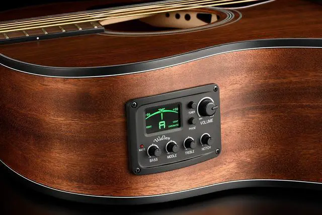 Alt view image 3 of 4 - Walden G550E Natura Solid Spruce Top Grand Auditorium Acoustic-Electric Guitar - Open Pore Satin Natural