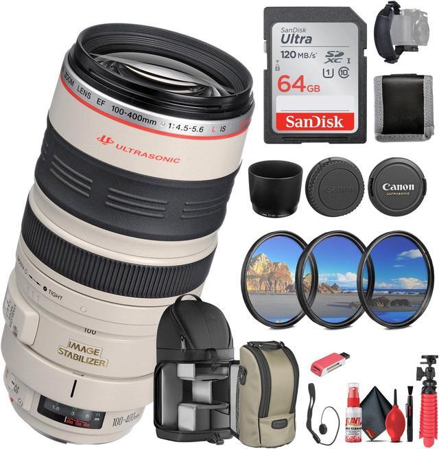 Main image of Canon EF 100-400mm f/4.5-5.6L IS USM Lens (2577A002) + 64GB Memory Card - Bundle