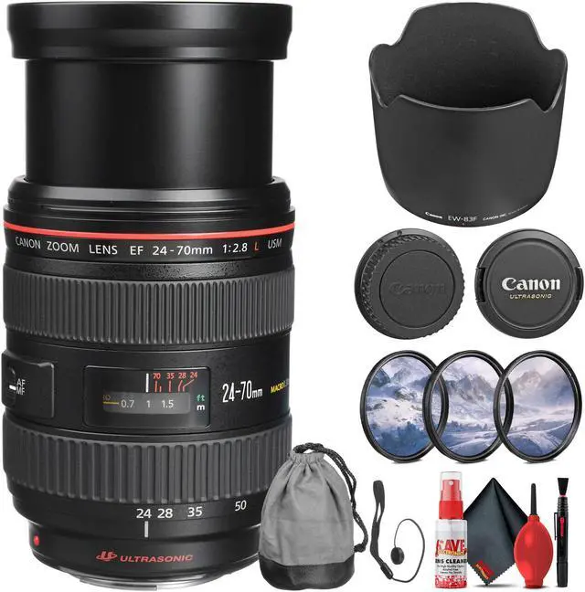 Main image of Canon EF 24-70mm f/2.8L USM Standard Zoom Lens for Canon SLR Cameras - Bundle