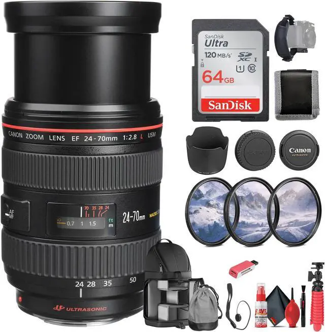 Main image of Canon EF 24-70mm f/2.8L USM Standard Zoom Lens for Canon SLR Cameras - Bundle