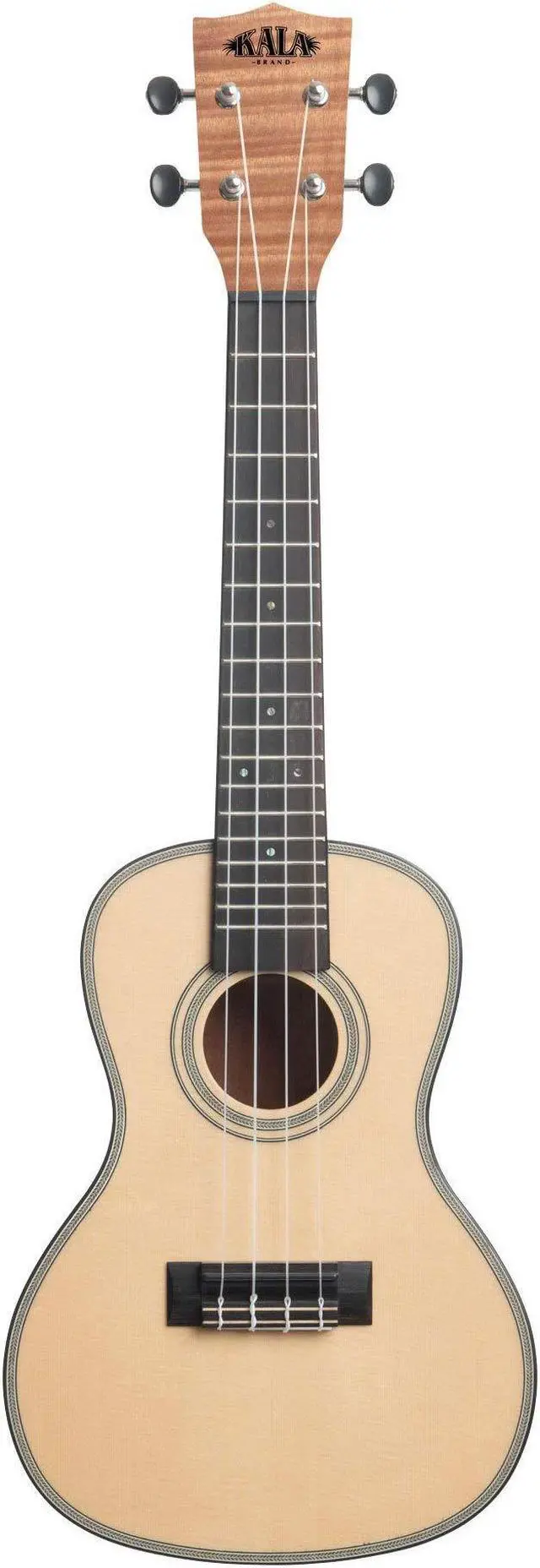 Alt view image 7 of 7 - Kala Solid Spruce Top Exotic Mahogany - Concert