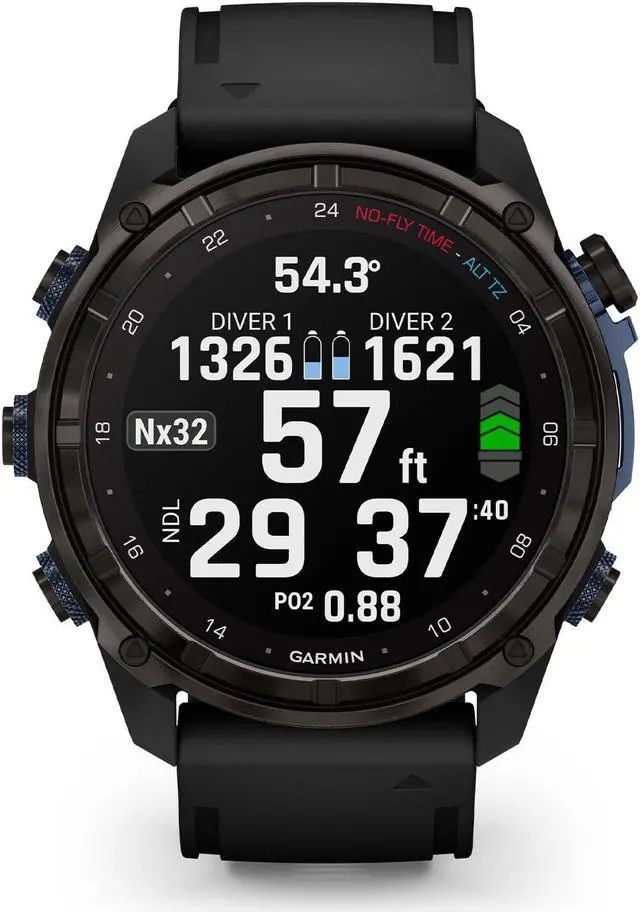 Alt view image 2 of 17 - Garmin Descent Mk3i, Dive Computer and Multisport GPS Smartwatch, Air Integration, Black