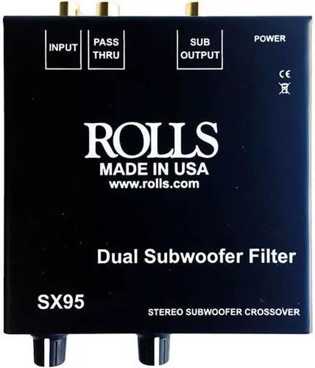 Alt view image 4 of 4 - ROLLS SX95 Stereo Subwoofer Crossover/Filter, 12V Auxiliary Power Outlet Bundle
