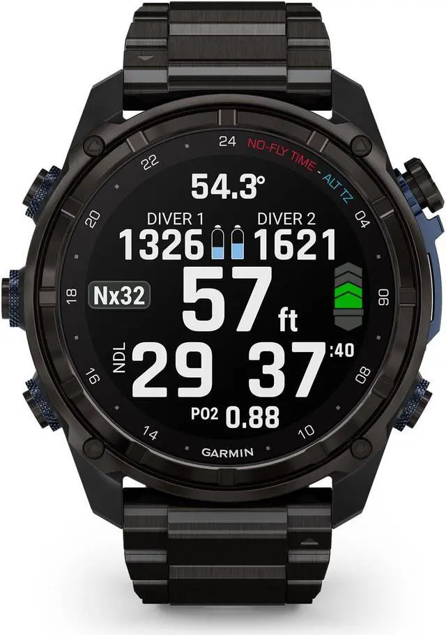 Alt view image 2 of 7 - Garmin Descent Mk3i, Dive Computer and Multisport GPS Smartwatch, Air Integration, Black Titanium