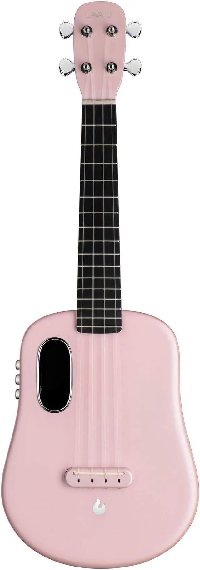 Main image of LAVA U Carbon Fiber Ukulele with Effects Concert Travel Ukulele with Case Pick and Charging Cable (FreeBoost, Sparkle Pink, 23-inch)