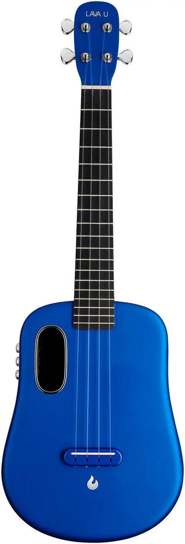 Main image of LAVA U Carbon Fiber Ukulele with Effects Tenor Travel Ukulele with Case Pick and Charging Cable (FreeBoost, Sparkle Blue, 26-inch)