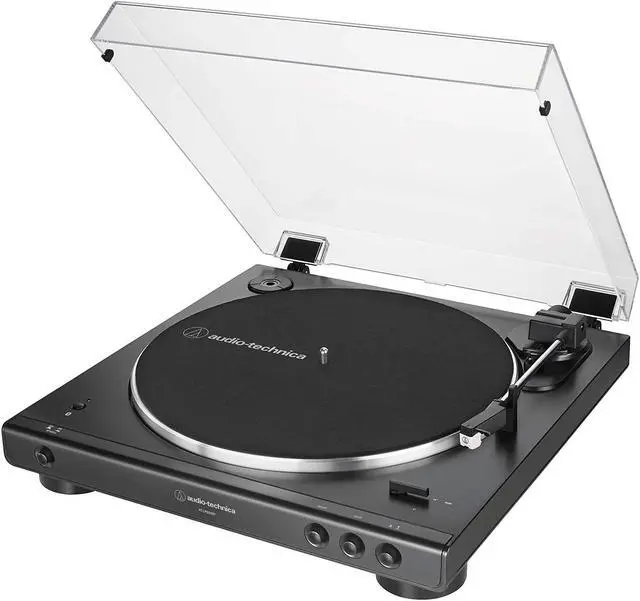 Alt view image 2 of 4 - Audio-Technica AT-LP60XBT-BK Fully Automatic Bluetooth Belt-Drive Stereo Turntable, Black, Hi-Fi, 2 Speed, Dust Cover, Anti-Resonance, Die-cast Aluminum Platter