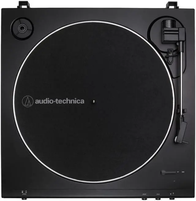 Alt view image 3 of 4 - Audio-Technica AT-LP60X-BK Fully Automatic Belt-Drive Stereo Turntable, Black, Hi-Fi, 2 Speed, Dust Cover, Anti-Resonance, Die-Cast Aluminum Platter