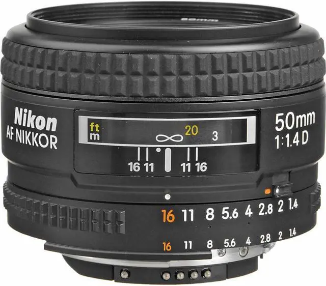 Alt view image 2 of 4 - Nikon AF NIKKOR 50mm f/1.4D Lens (1902) + Filter Kit + Cap Keeper + Cleaning Kit - Bundle