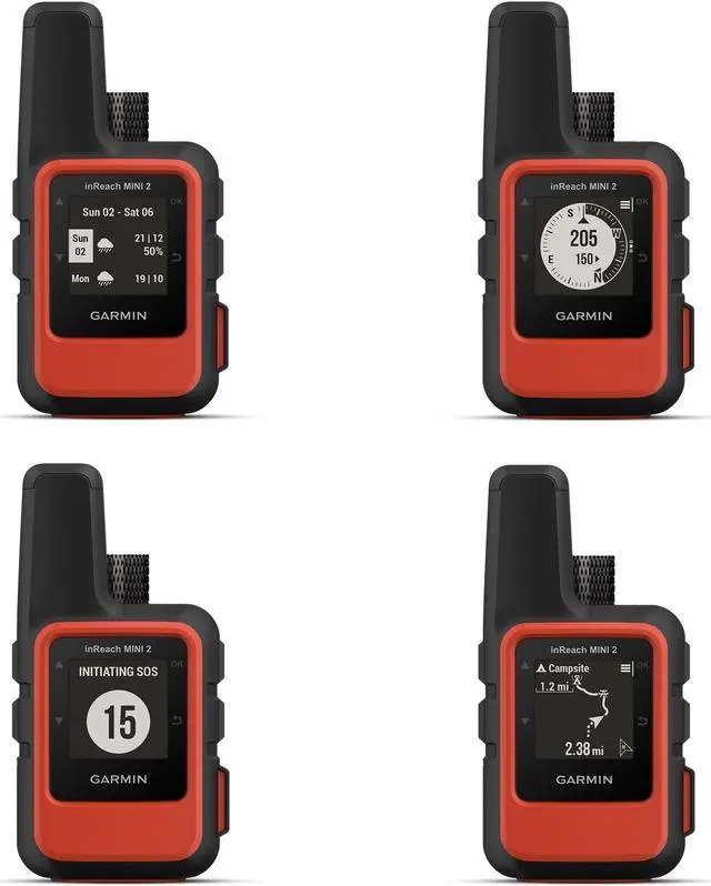 Alt view image 2 of 4 - Garmin inReach Mini 2 Satellite Communicator Handheld for Hiking Bundle - Red