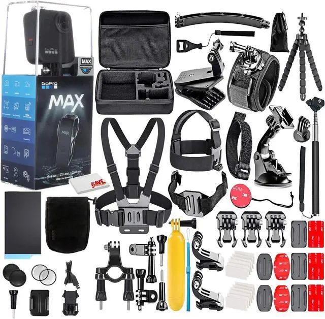 Alt view image 2 of 5 - GoPro MAX 360 Waterproof Action Camera --With 50 Piece Accessory Kit