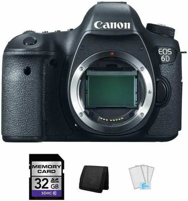 Main image of Canon EOS 6D DSLR Camera + 32GB, Memory Card Wallet & Screen Protectors