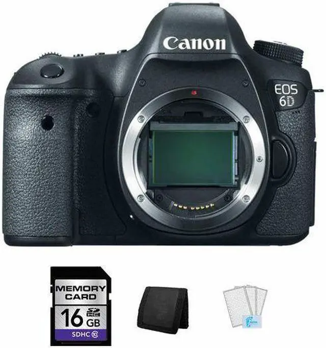 Main image of Canon EOS 6D DSLR Camera + 16GB, Memory Card Wallet & Screen Protectors