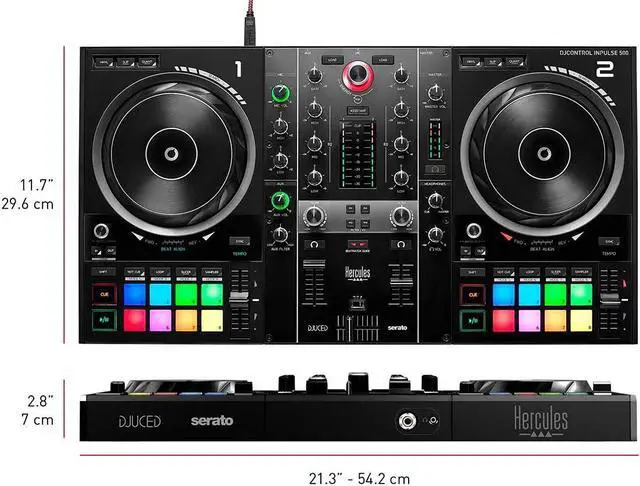 Alt view image 14 of 18 - Hercules DJControl Inpulse 500 DJ Software Controller