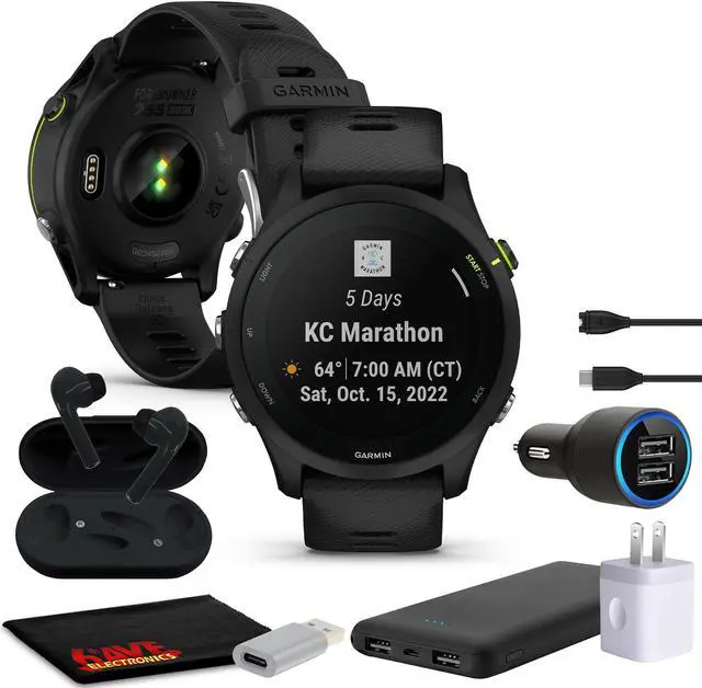 Garmin Forerunner 255 灯り MUSIC BLACK