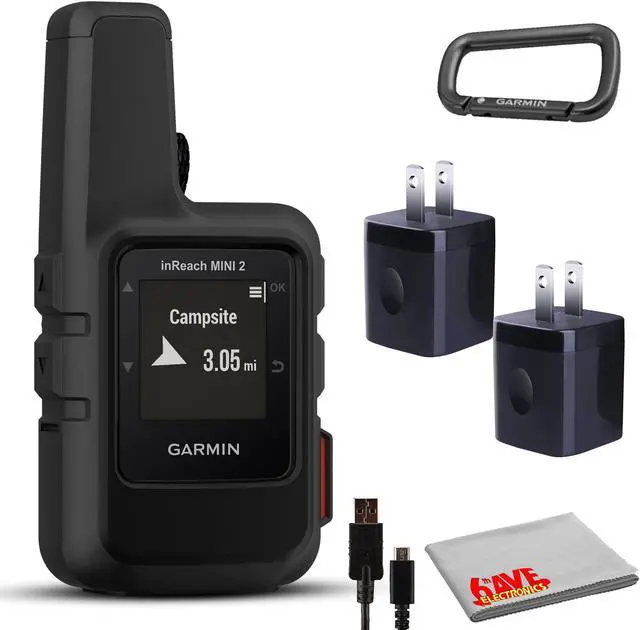 Main image of Garmin inReach Mini 2 Satellite Communicator (Black) with Battery Charger Bundle