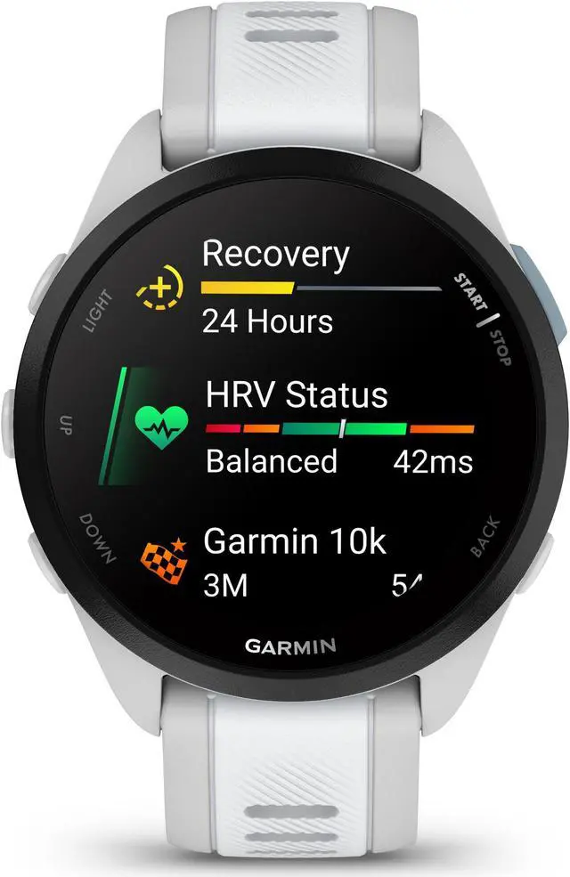 Alt view image 3 of 4 - Garmin Forerunner 165 Music GPS Running Smart watch Bundle- Mist Gray/Whitestone
