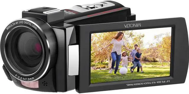 Alt view image 3 of 4 - Minolta MN4K25NV 4K Ultra HD 30 MP Night Vision Camcorder (Black) Bundle kit