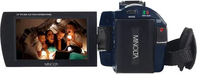 Alt view image 4 of 4 - Minolta MN4K25NV 4K Ultra HD 30 MP Night Vision Camcorder (MN4K25NV-W-BL) Bundle