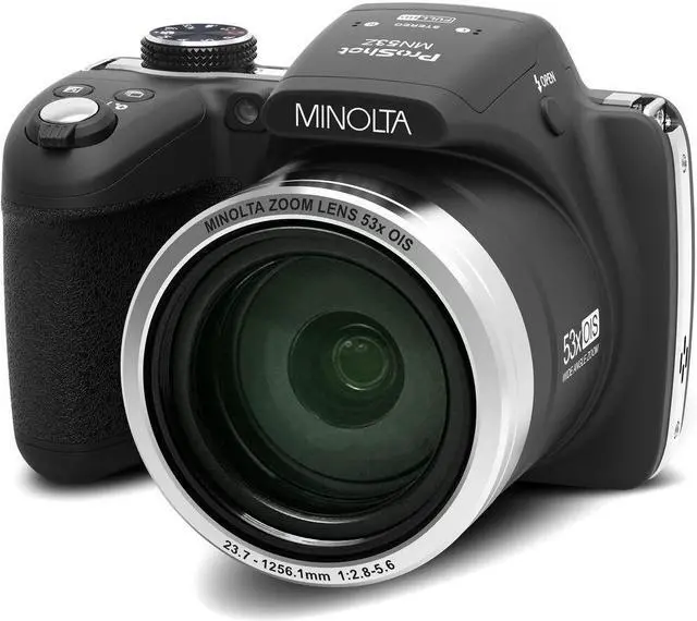 Alt view image 2 of 4 - Minolta Pro Shot MN53Z 16 MP HD Digital Camera with 53x Zoom, 1080p HD Video Bundle (Black)