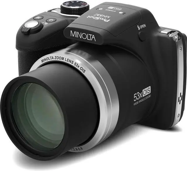 Alt view image 4 of 4 - Minolta Pro Shot MN53Z 16 MP HD Digital Camera with 53x Zoom, 1080p HD Video Bundle (Black)