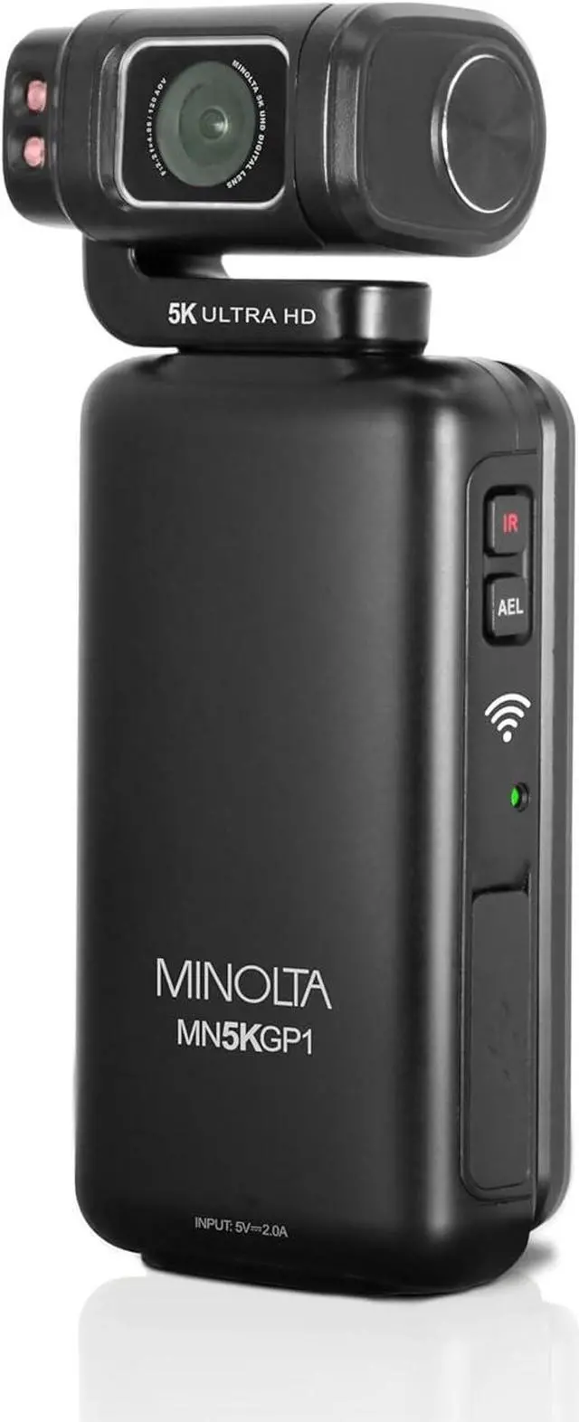 Alt view image 3 of 4 - Minolta MN5KGP1 5K Ultra HD 20 MP Handheld Pocket Camcorder w/Motorized Tilting Lens Head