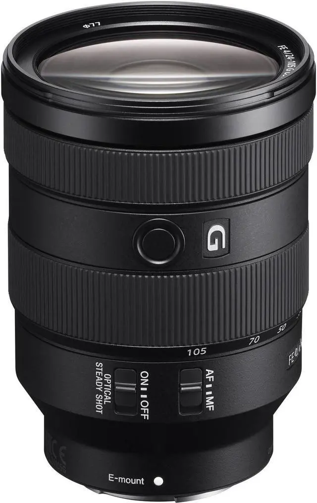 Alt view image 10 of 10 - Sony SEL24105G - 24 mm to 105 mm - f/4 - Zoom Lens for Sony E - Designed for Camera - 77 mm Attachment - 0.31x Magnification - 4.4x Optical Zoom - Optical IS - 4.5"Length - 3.3"Diameter