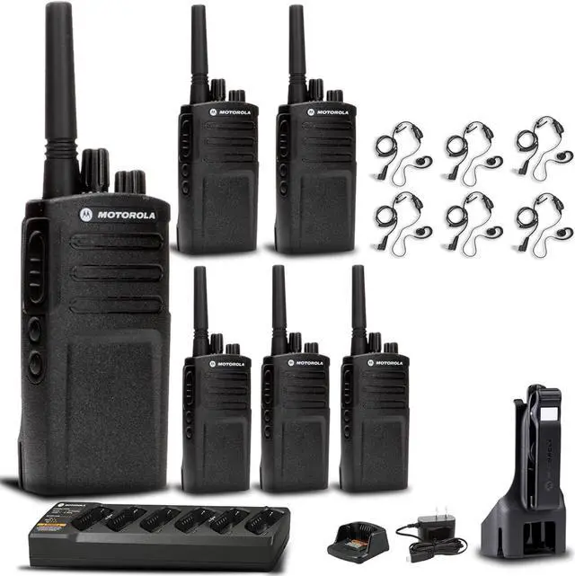 Main image of Motorola Charger + 6 x Motorola RMV2080 2-Way Radio + Motorola Earpiece + More