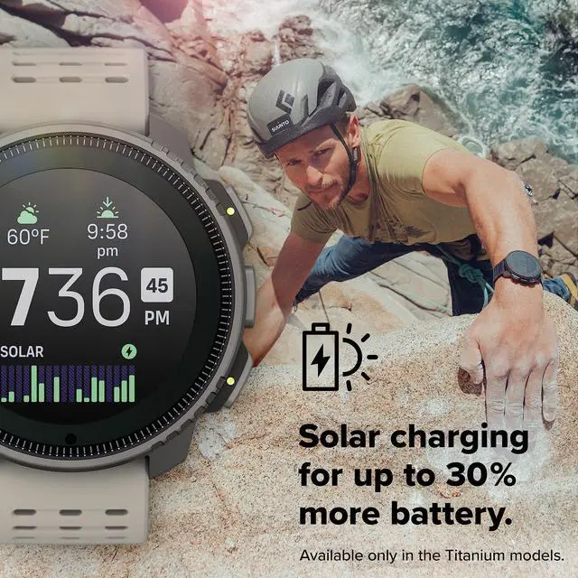 Alt view image 4 of 4 - SUUNTO Vertical: Adventure GPS Watch, Large Screen, Offline Maps, Solar Charging - Titanium/Canyon