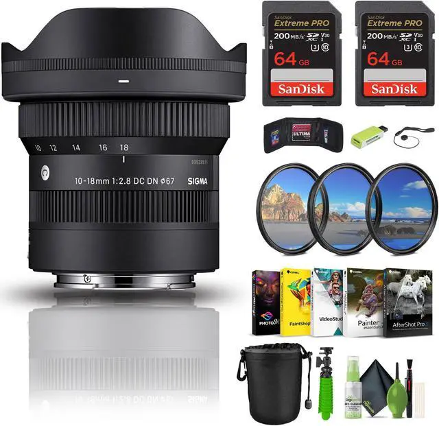 Main image of Sigma 10-18mm f/2.8 DC DN Contemporary Lens For Sony E Bundle + Accessories