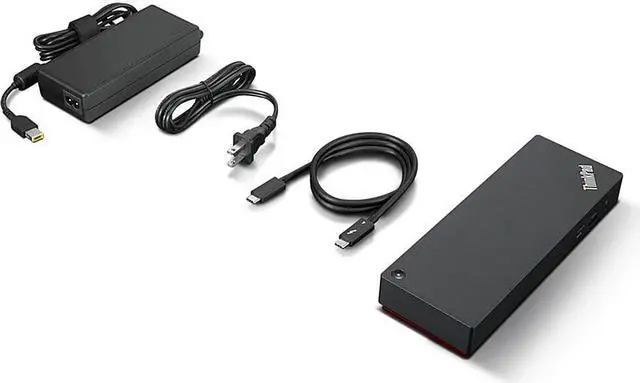 Alt view image 4 of 4 - Lenovo ThinkPad Universal Thunderbolt 4 Dock, 4 Displays, Dynamic Power Charging up to 100W, Black