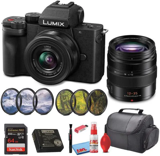 Main image of Panasonic Lumix G100 4K Mirrorless Camera with 12-32mm Lens for Photo and Video