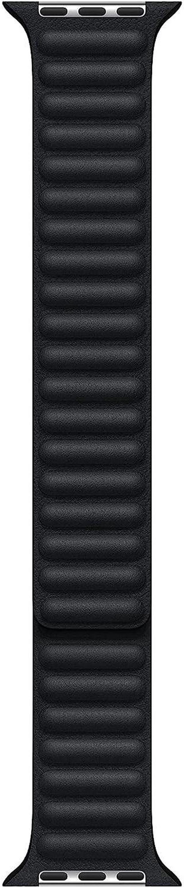 Main image of Apple Watch Band - Leather Link (45mm) - Midnight - S/M
